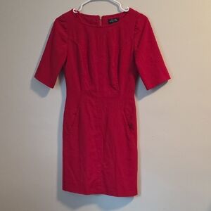 Tahari Red Midi Dress